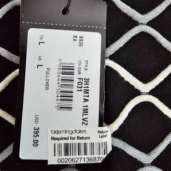 Emporio Armani Printed Crew Neck Pullover w/ Tags - Picture 7 of 7